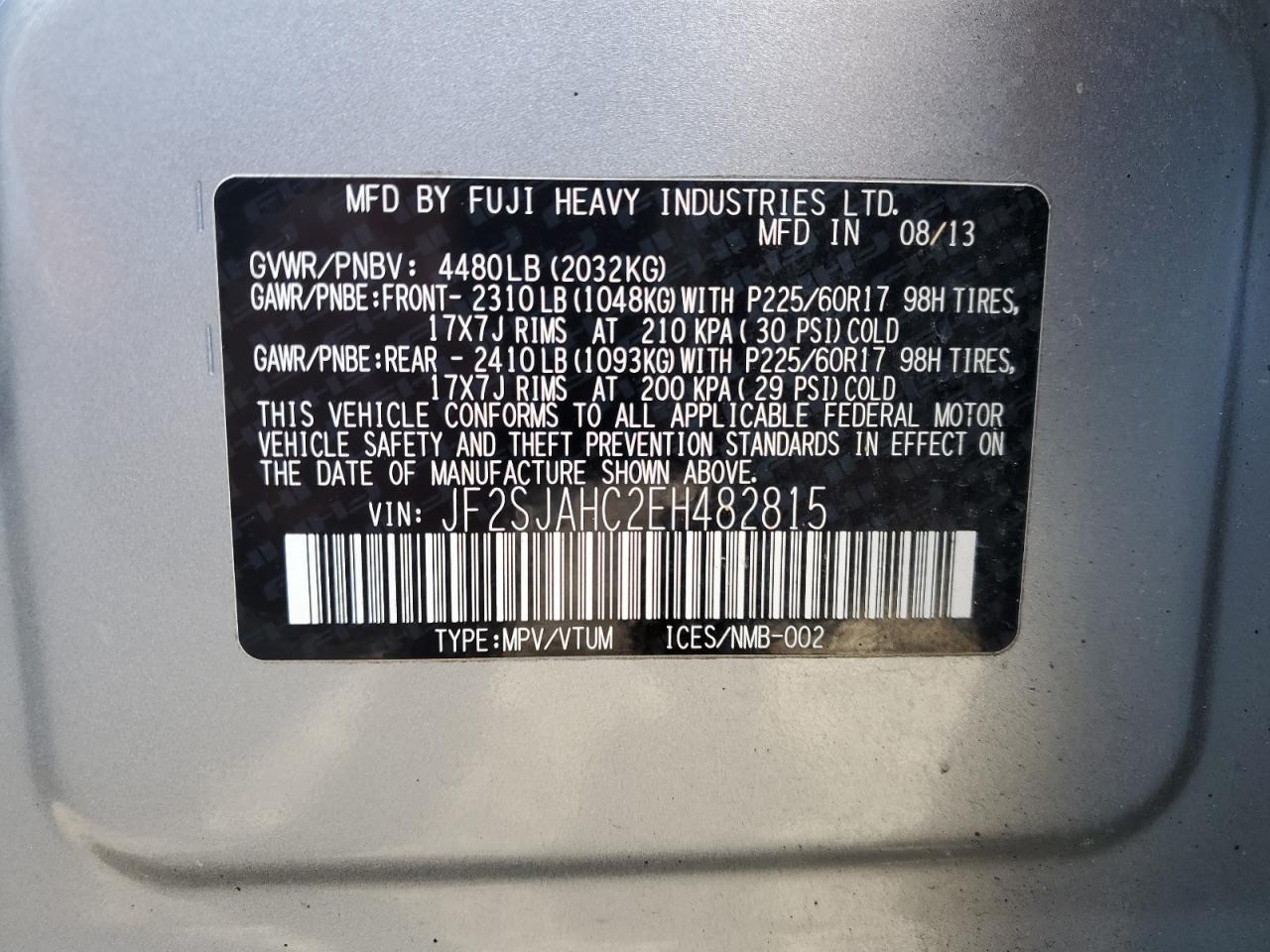 2014 SUBARU FORESTER