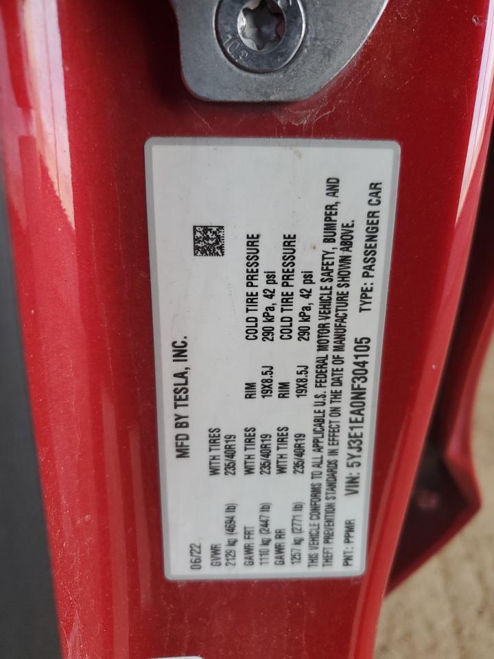 2022 TESLA MODEL 3