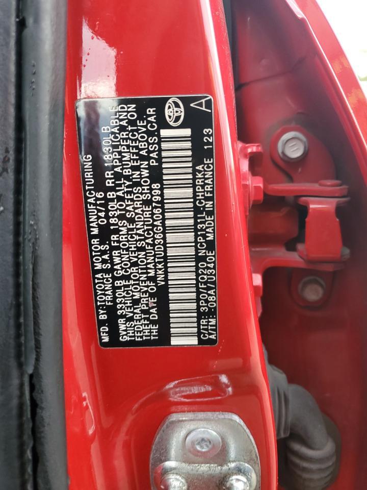 2016 TOYOTA YARIS