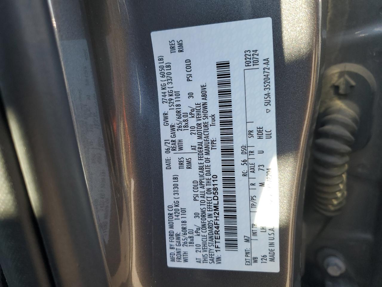 2021 FORD RANGER