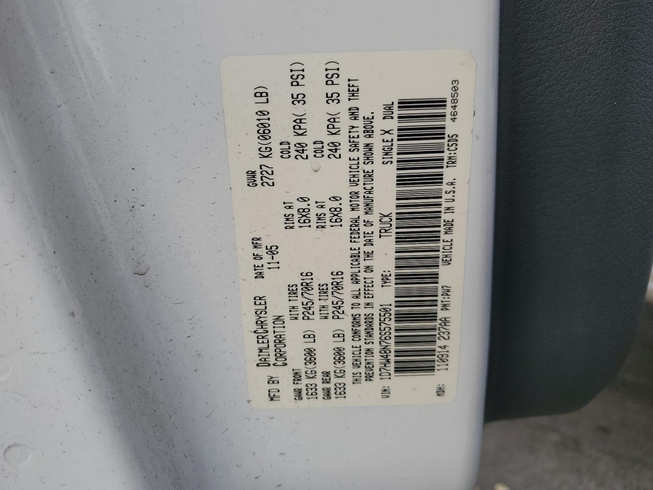 2006 DODGE Dakota