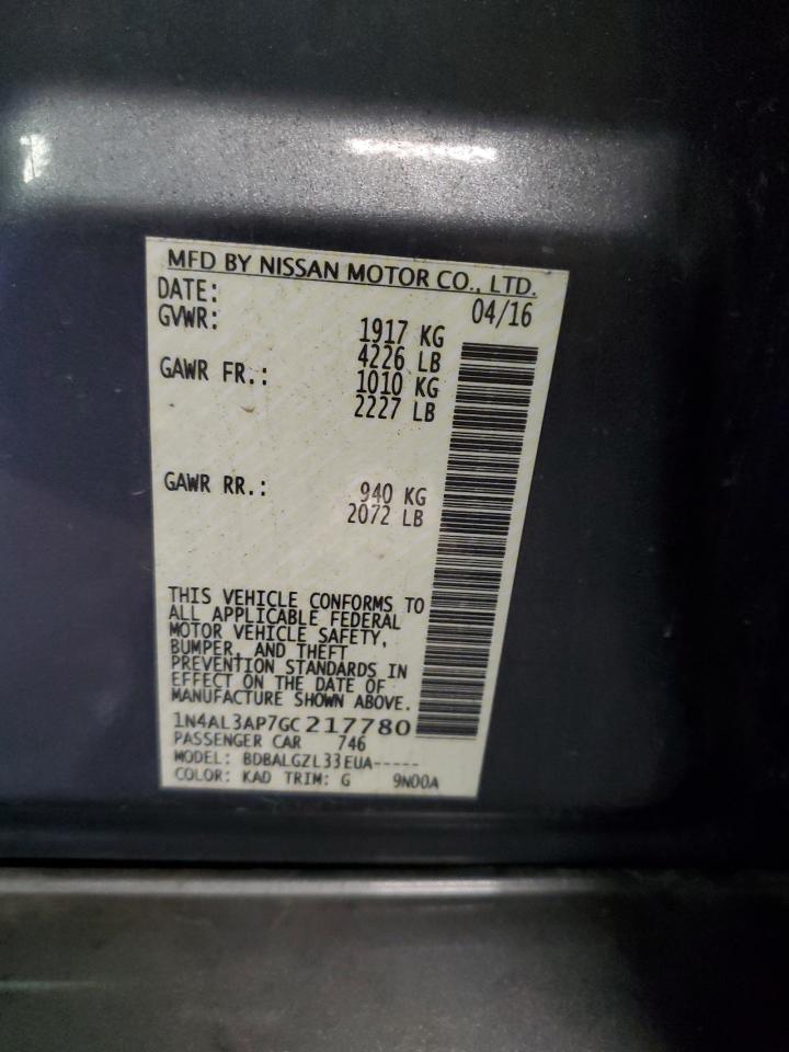 2016 NISSAN ALTIMA