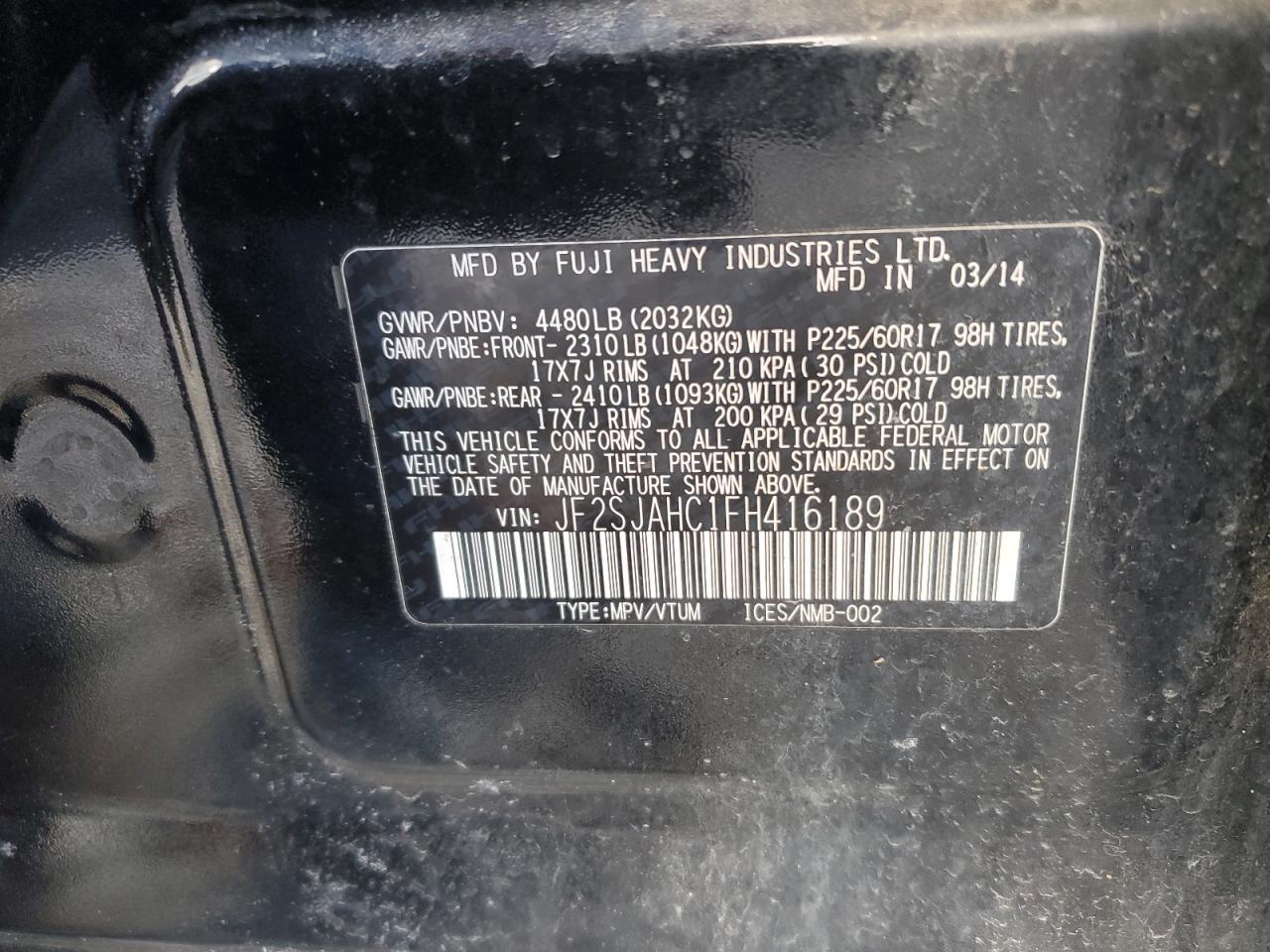 2015 SUBARU FORESTER