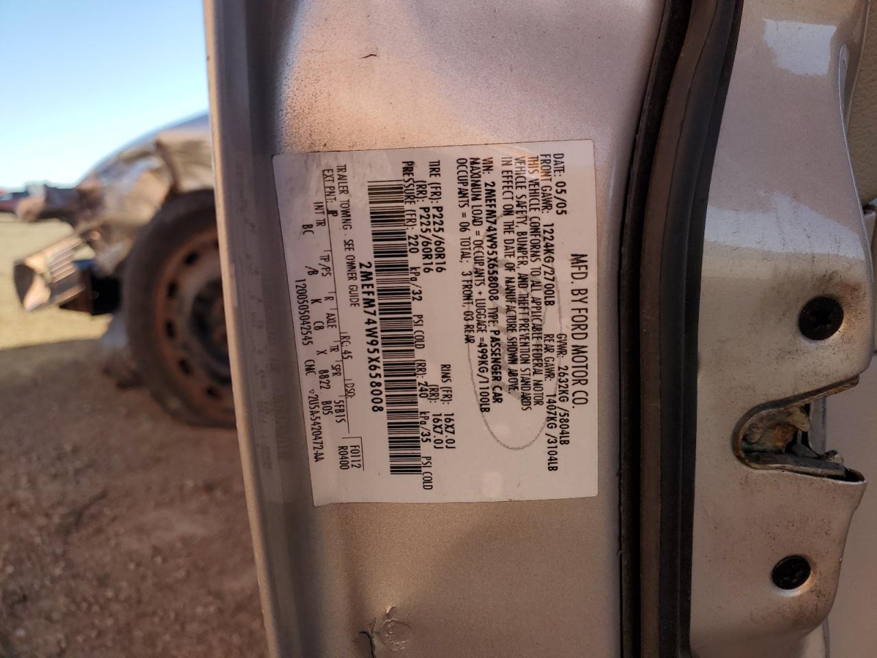 2005 MERCURY Gr Mar Gs