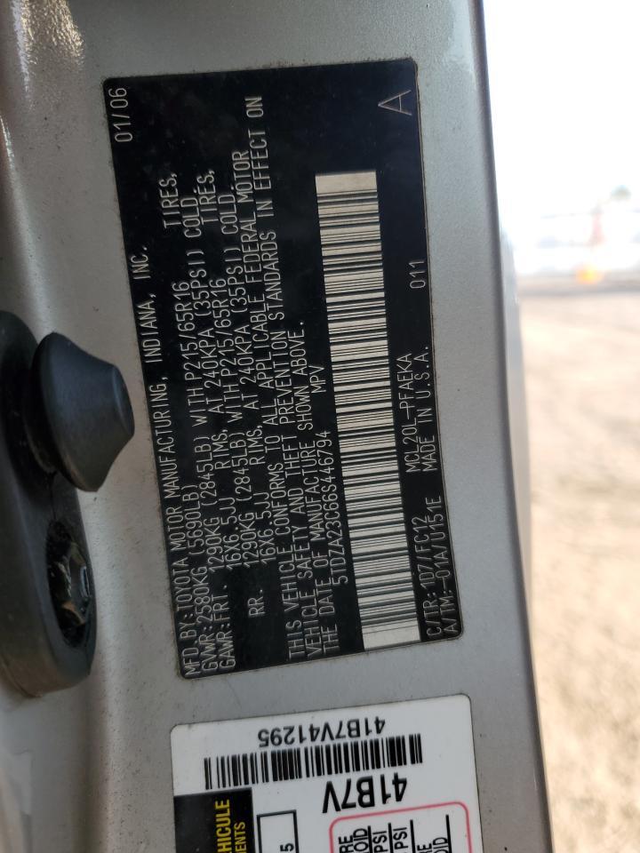 2006 TOYOTA SIENNA