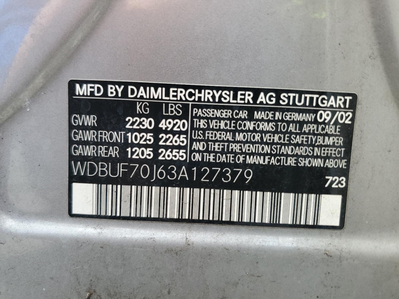 2003 MERCEDES-BENZ E-Class