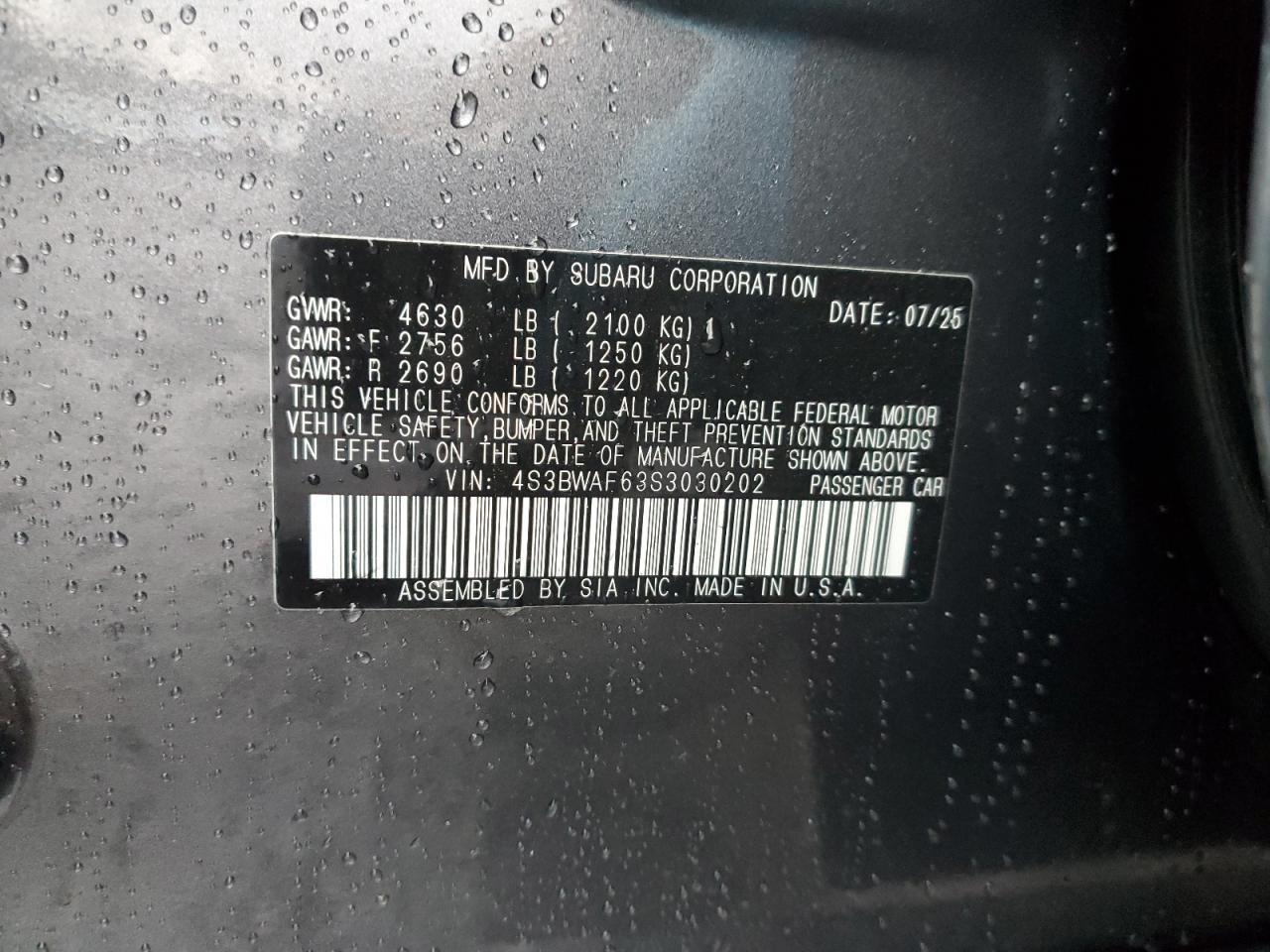 2025 SUBARU Legacy
