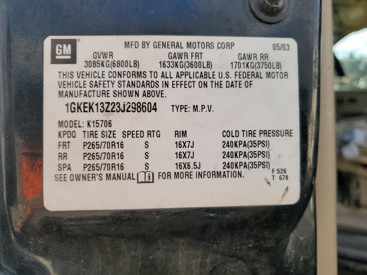 2003 GMC Yukon