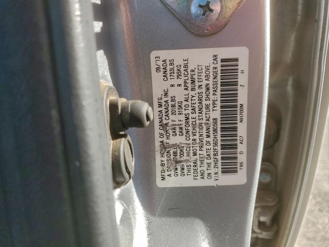 2013 HONDA CIVIC