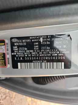 2021 KIA K5