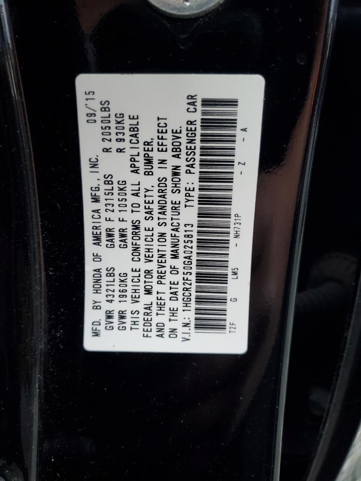 2016 HONDA ACCORD