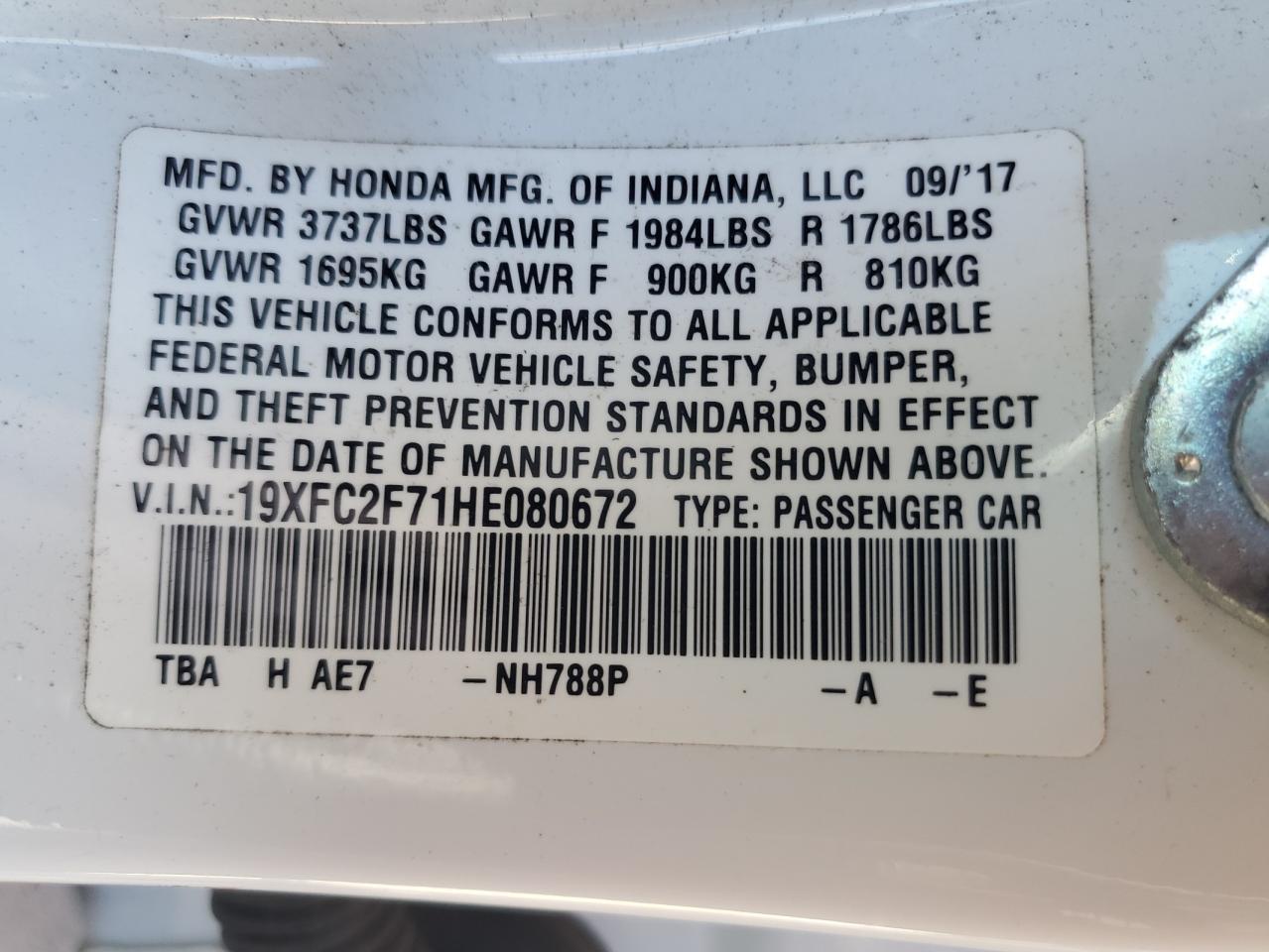 2017 HONDA CIVIC