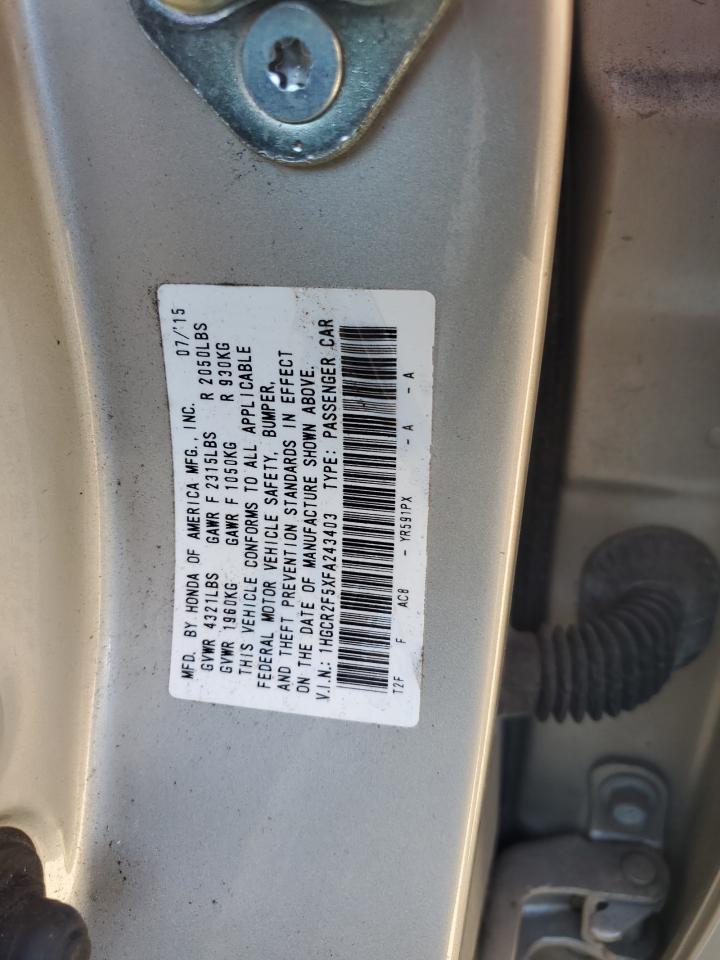 2015 HONDA ACCORD
