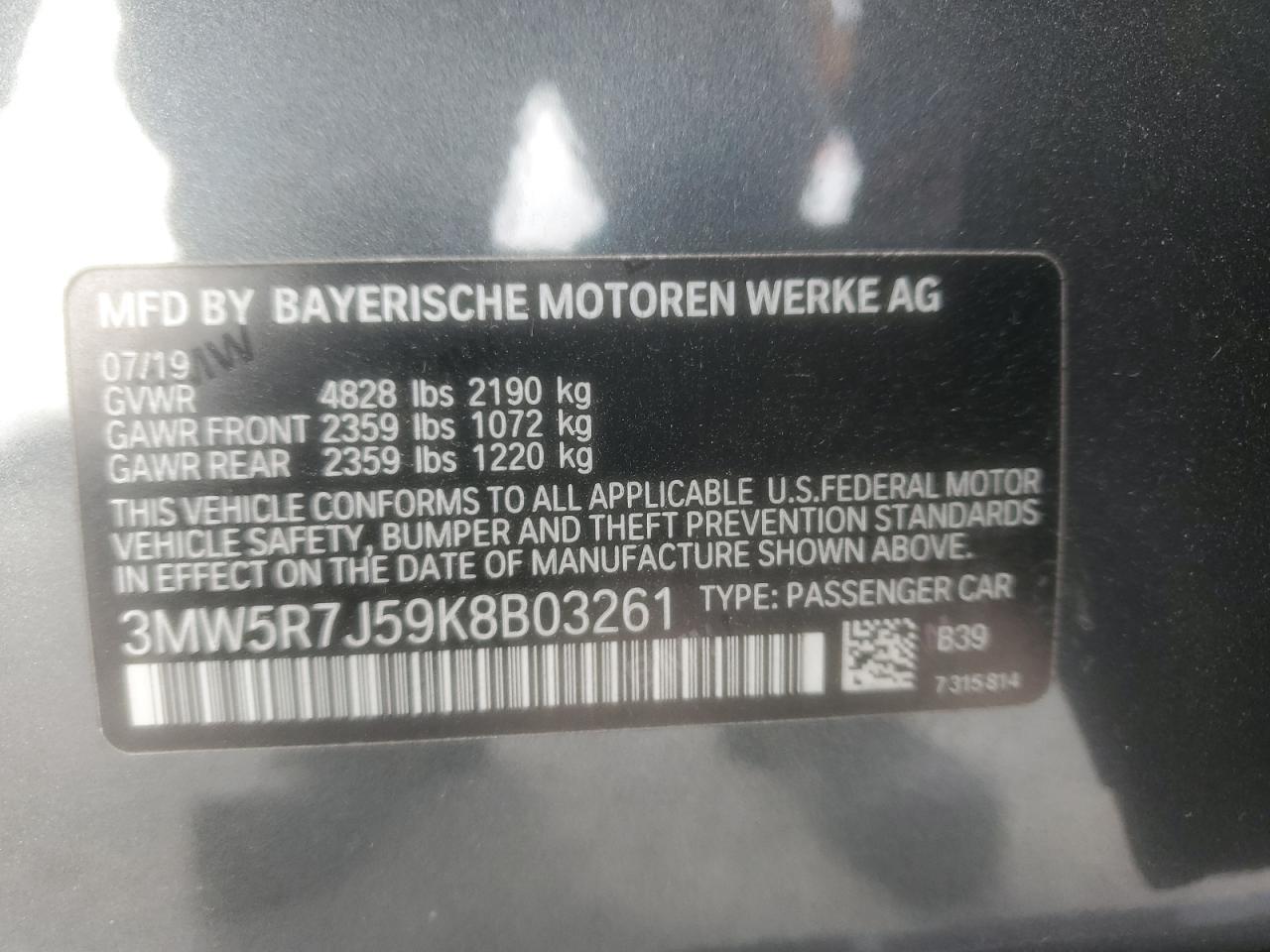 2019 BMW 3 SERIES