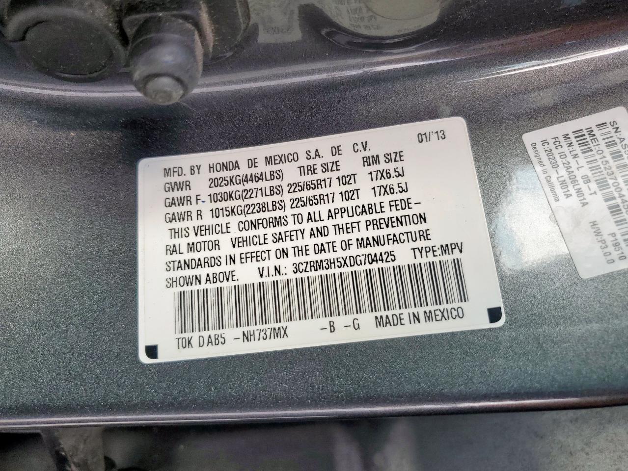 2013 HONDA CR-V