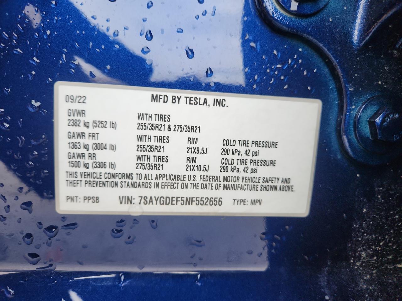 2022 TESLA MODEL Y