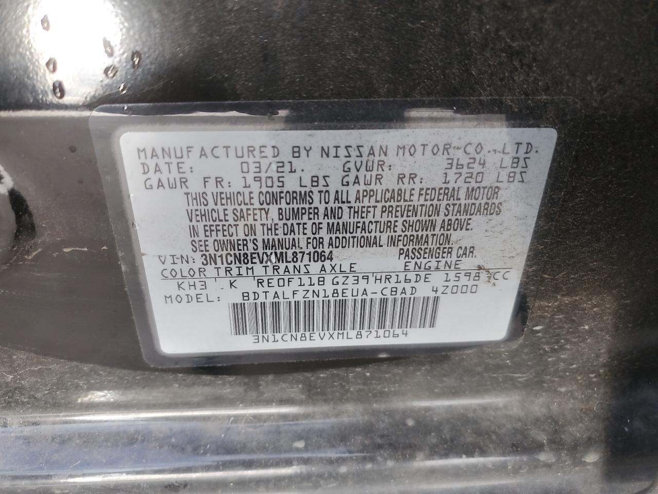 2021 NISSAN VERSA