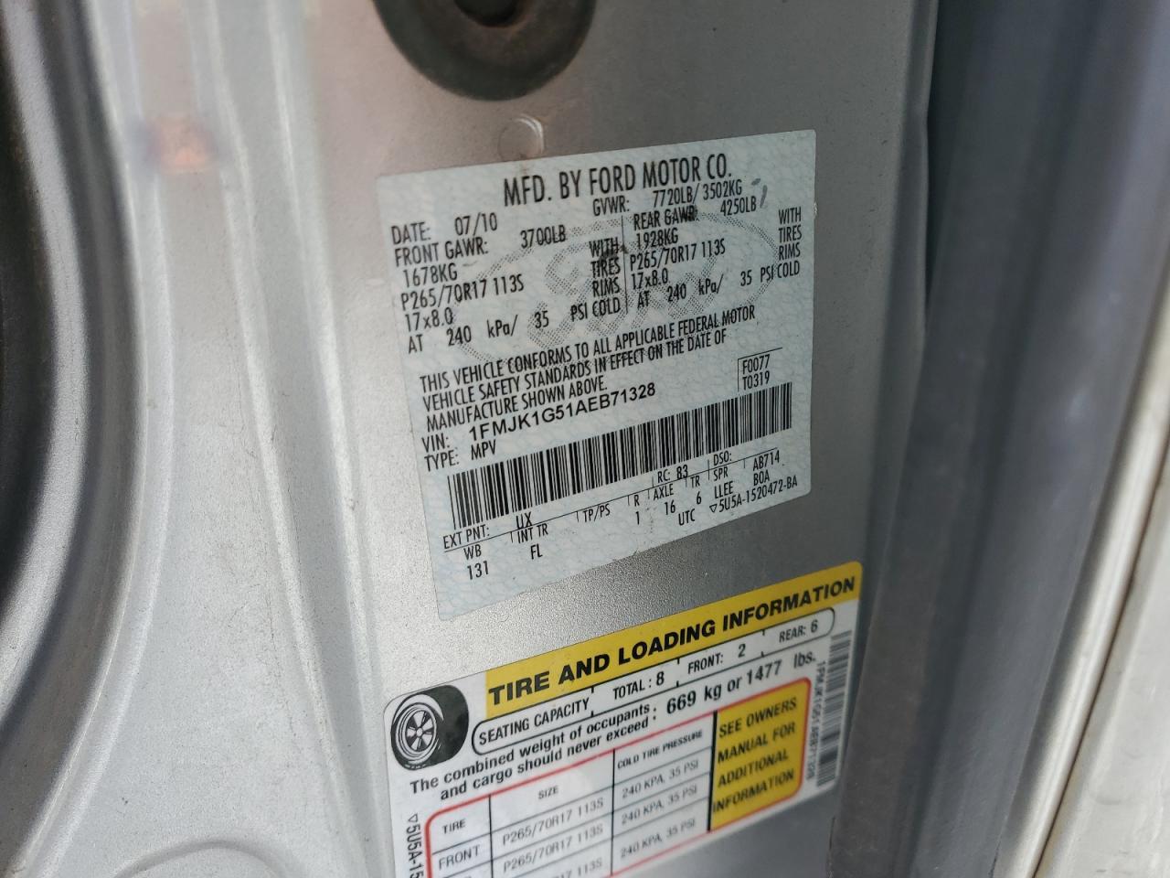 2010 FORD Expedition