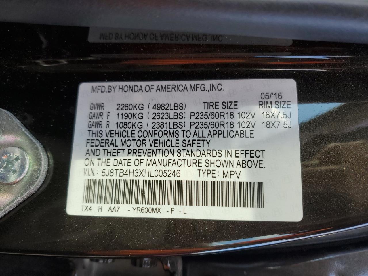 2017 ACURA RDX