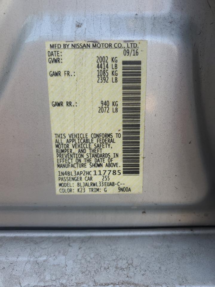 2017 NISSAN ALTIMA