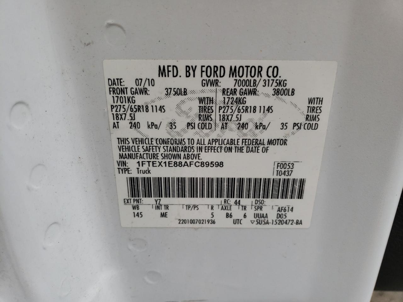 2010 FORD F-150