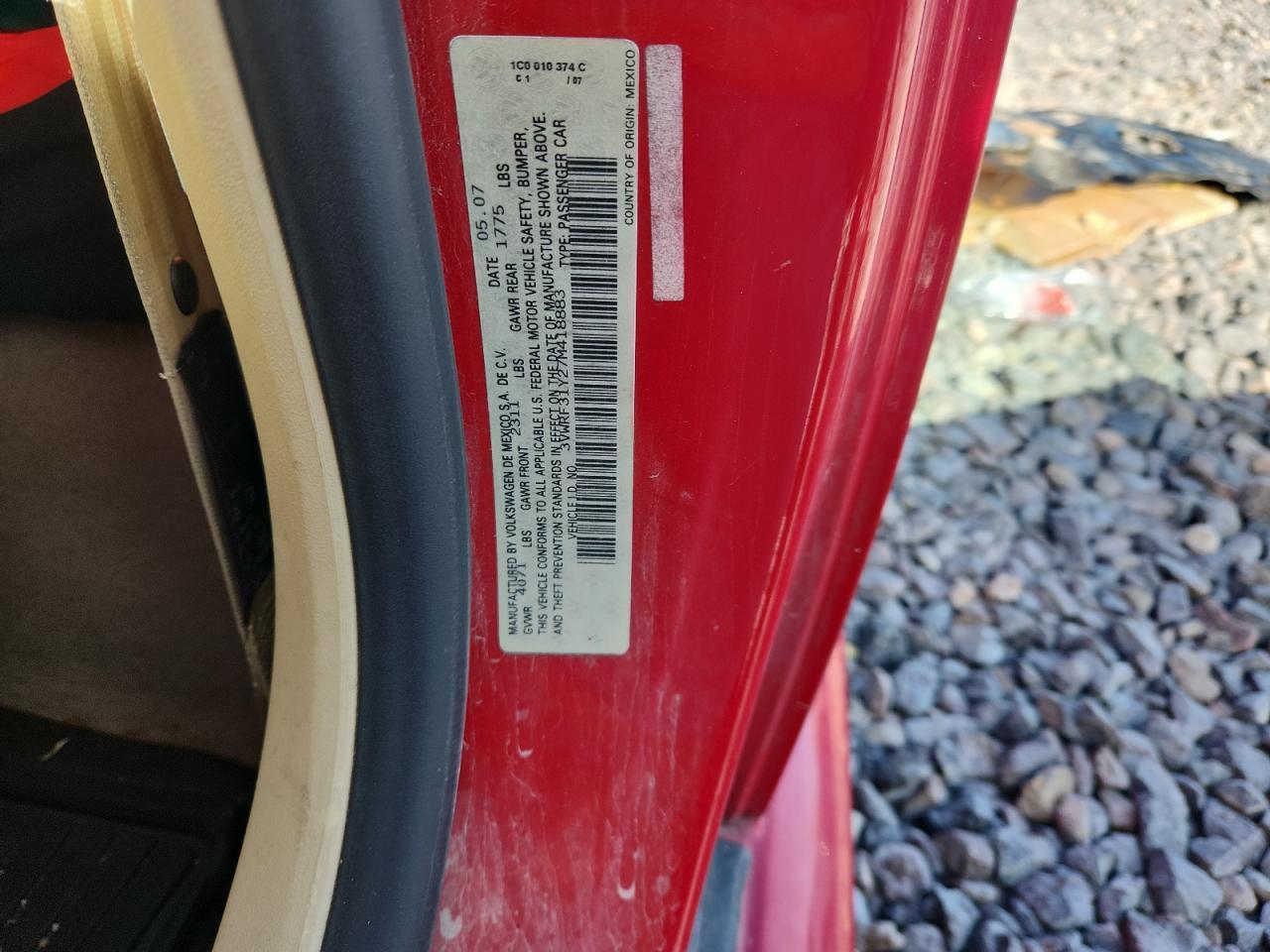 2007 VOLKSWAGEN Beetle