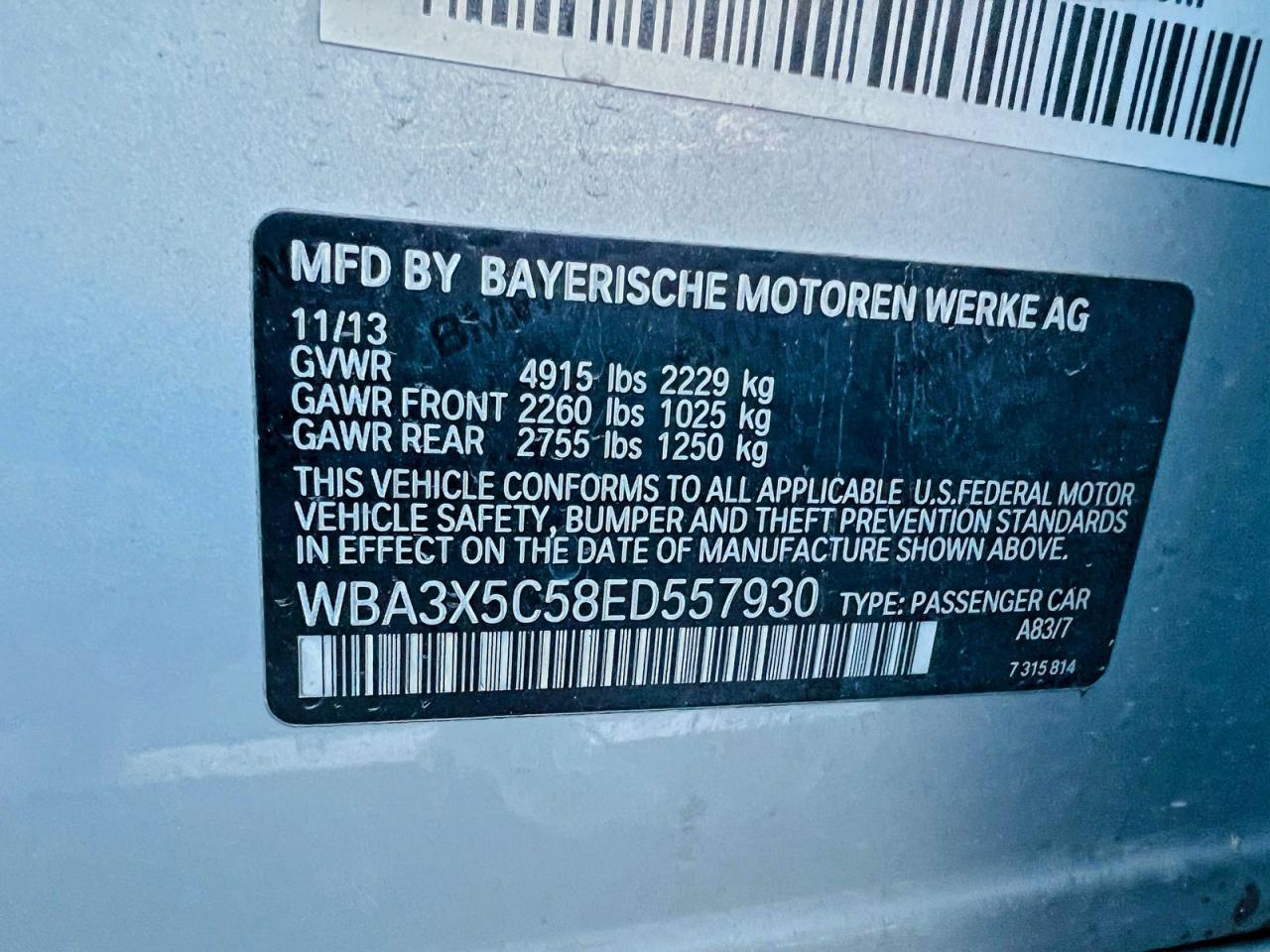 2014 BMW 3 SERIES