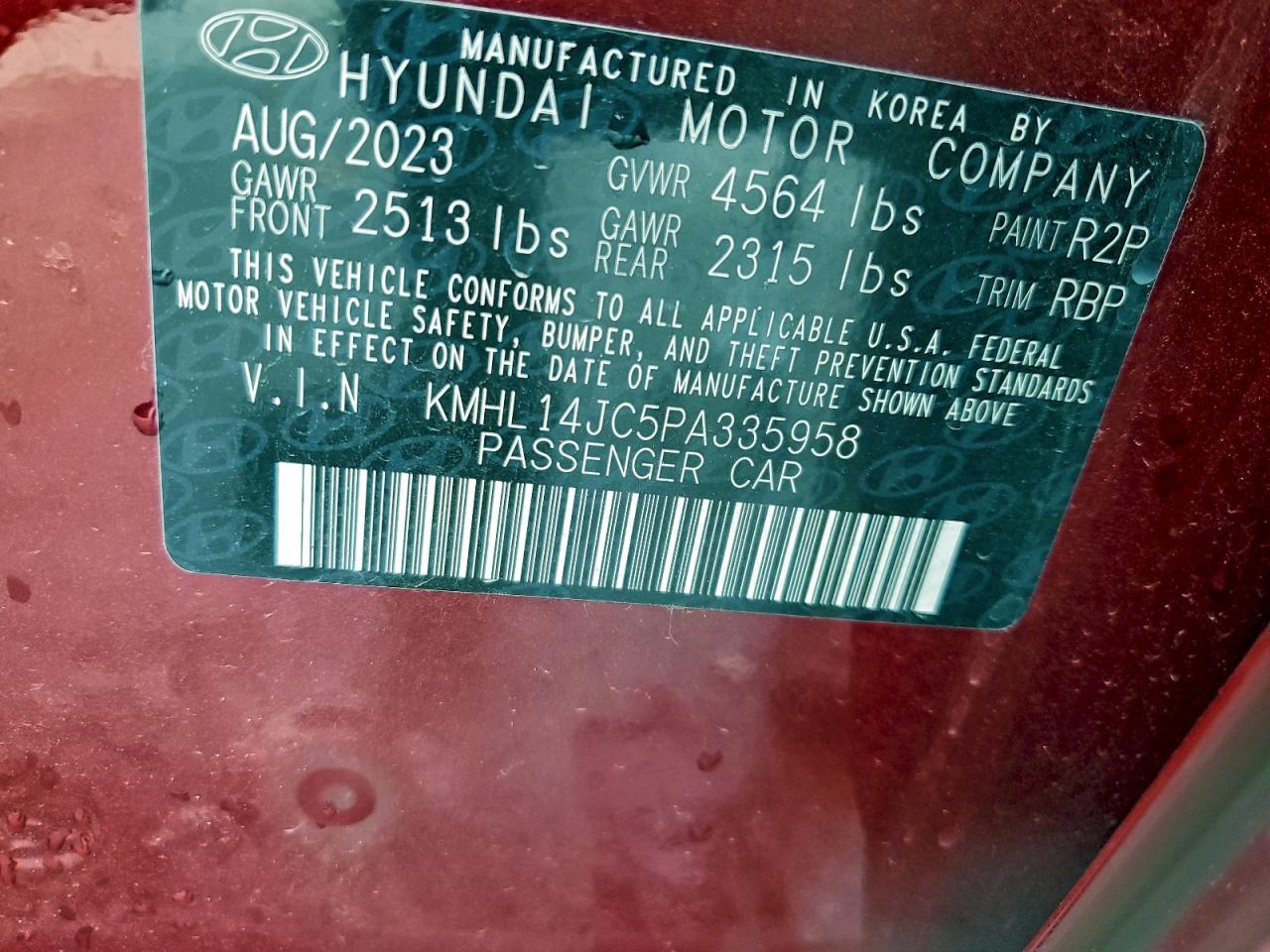 2023 HYUNDAI SONATA