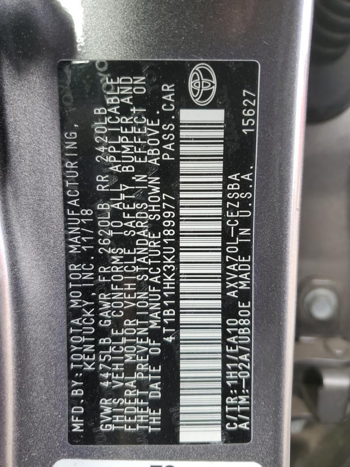 2019 TOYOTA CAMRY