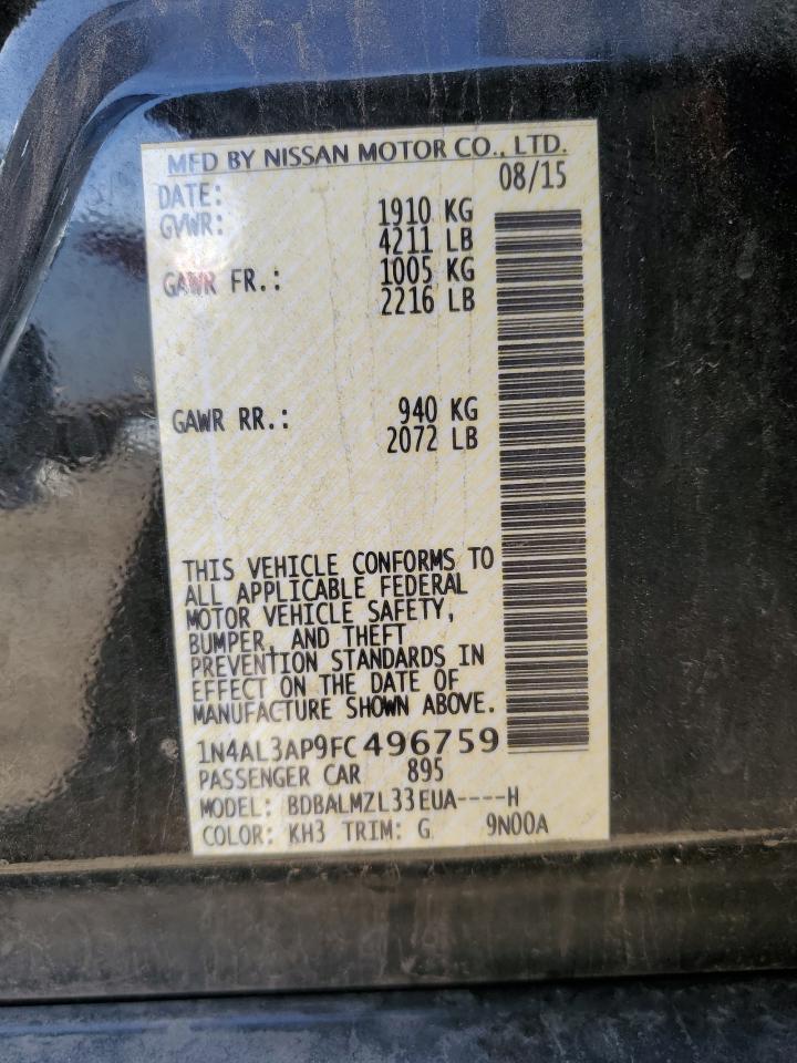 2015 NISSAN ALTIMA
