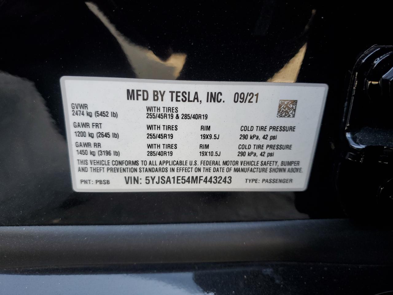 2021 TESLA MODEL S