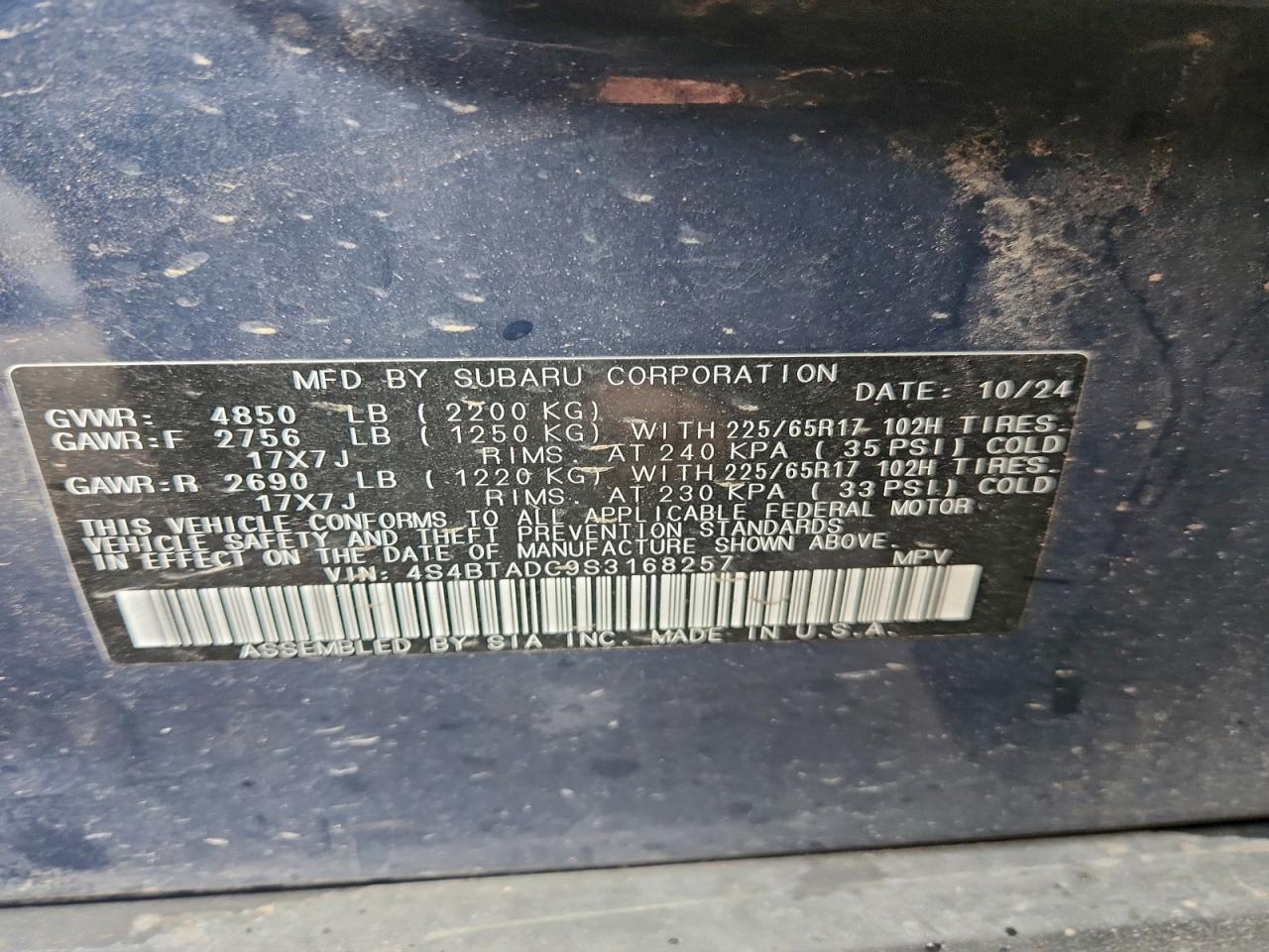 2025 SUBARU Outback