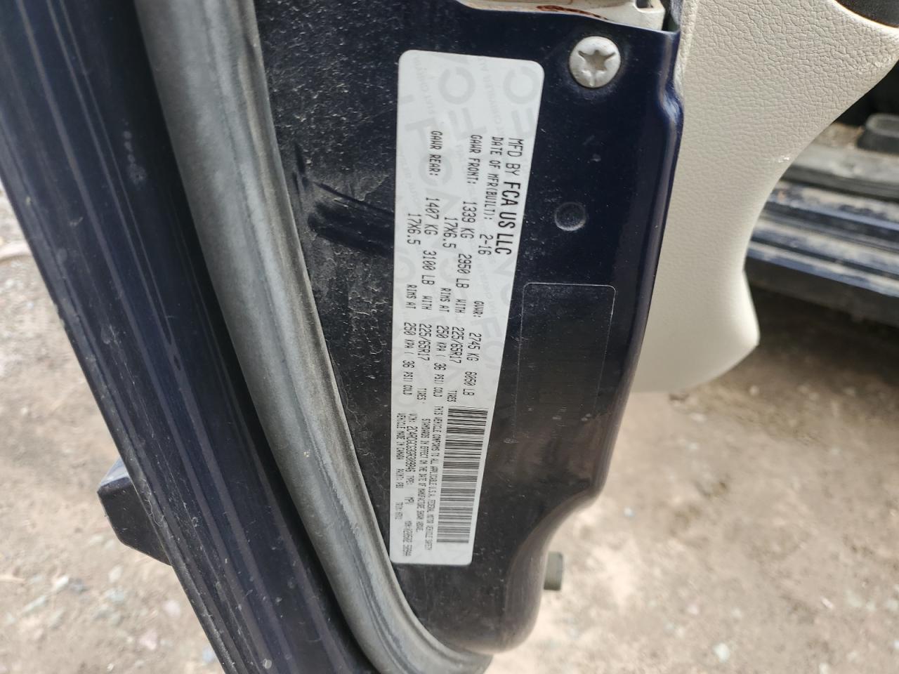 2016 DODGE GRAND CARAVAN