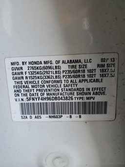 2013 HONDA PILOT