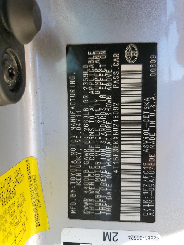 2011 TOYOTA CAMRY