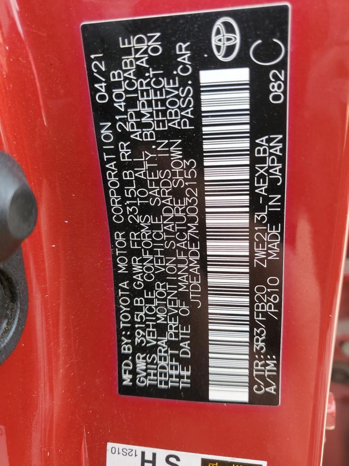 2021 TOYOTA COROLLA