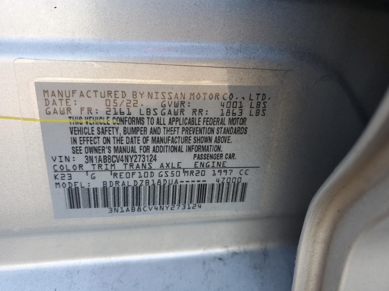 2022 NISSAN SENTRA