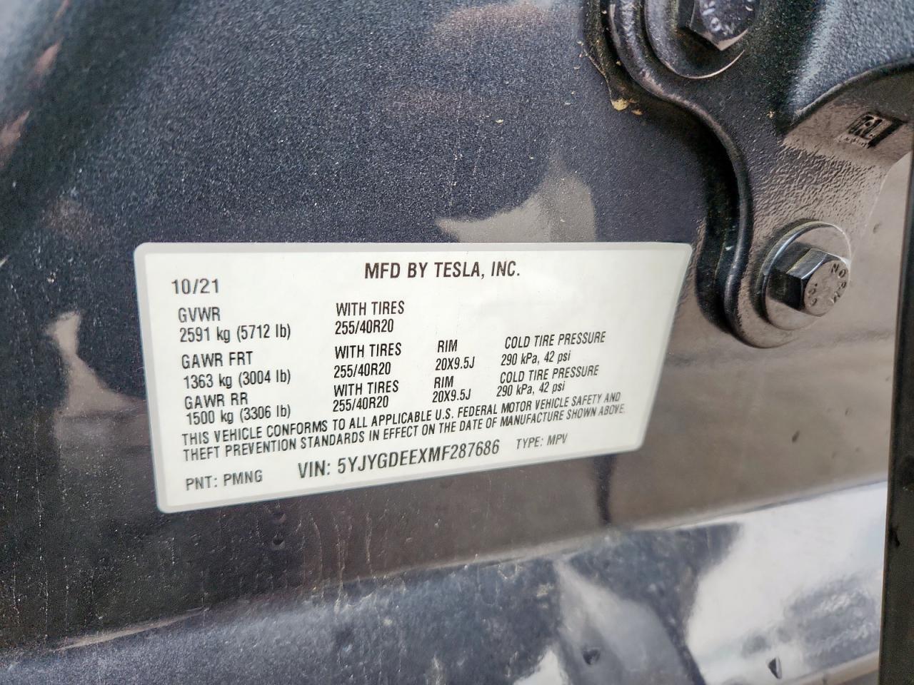 2021 TESLA MODEL Y