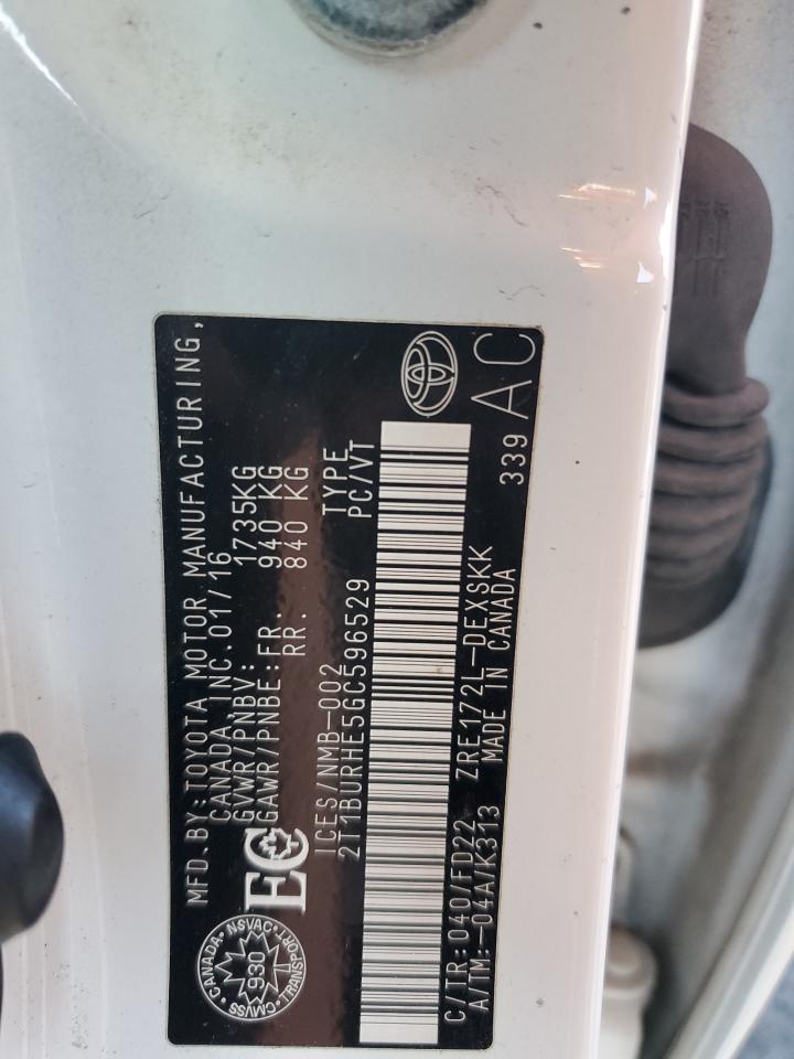 2016 TOYOTA COROLLA