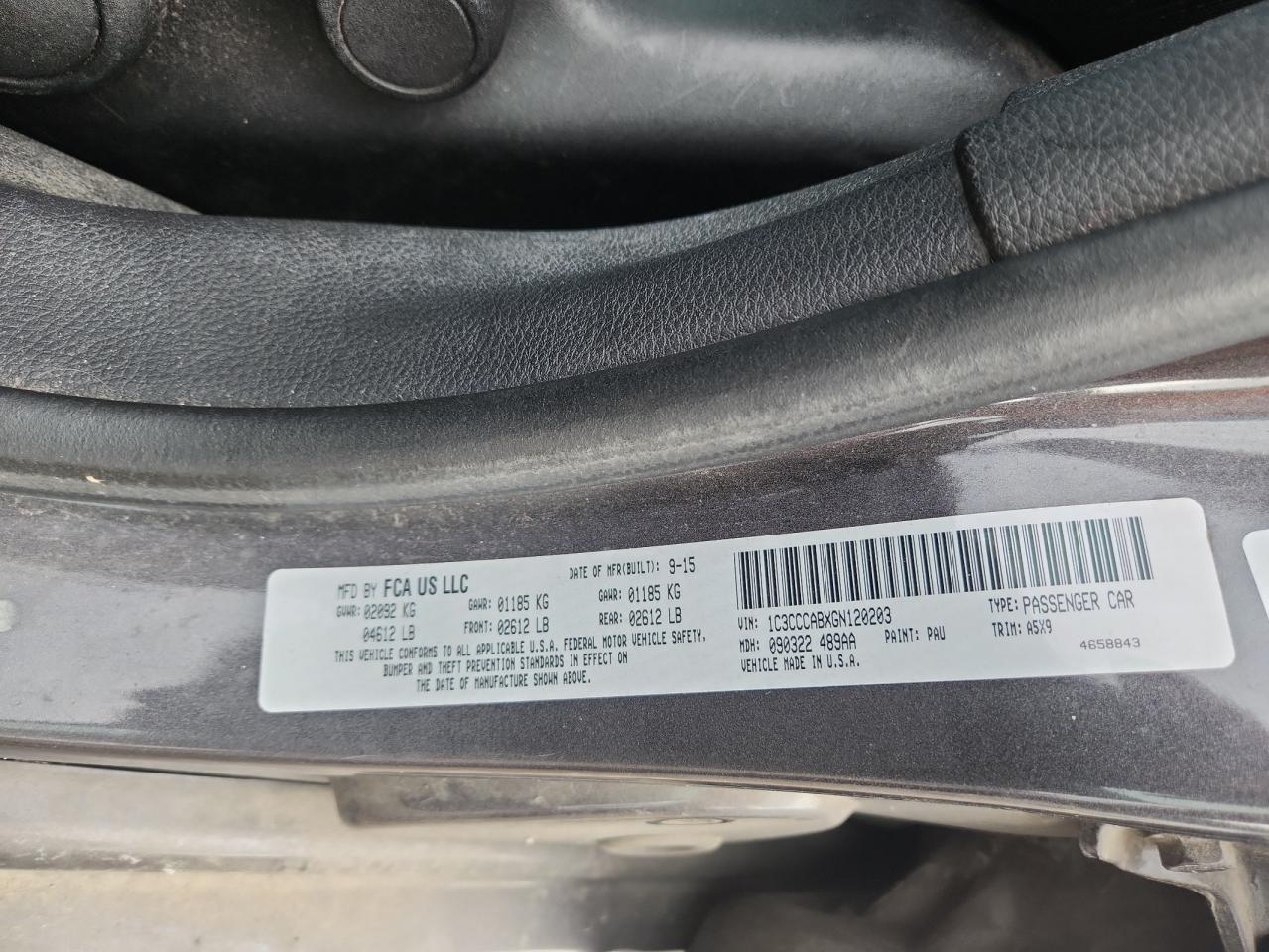 2016 CHRYSLER 200