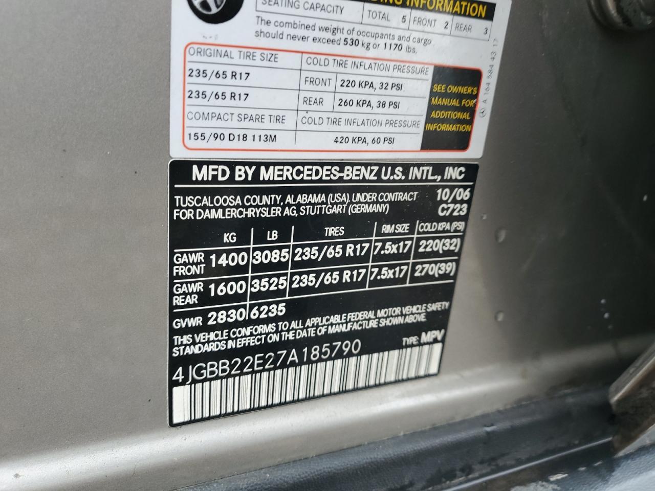 2007 MERCEDES-BENZ ML-Class