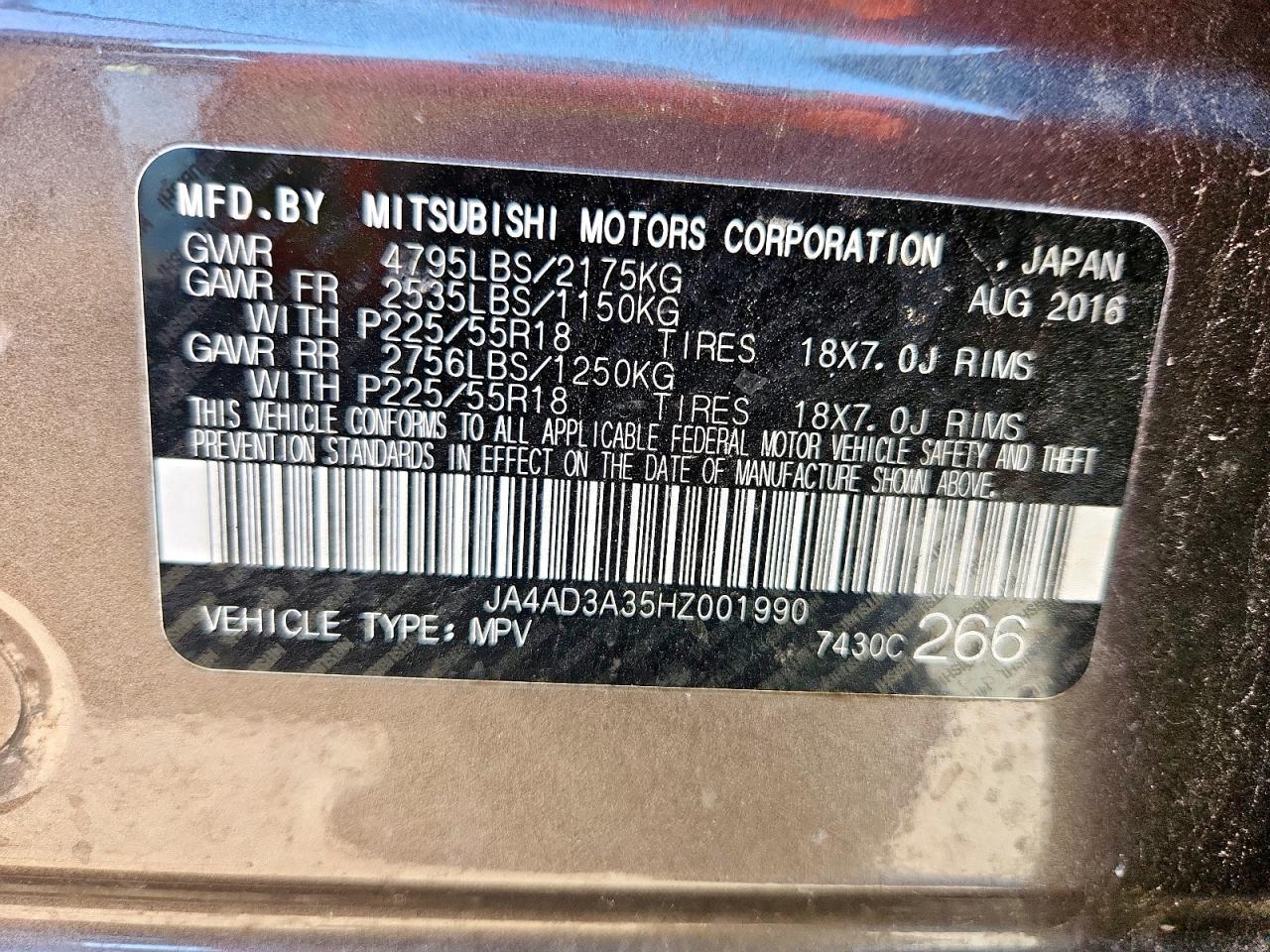 2017 MITSUBISHI outlander
