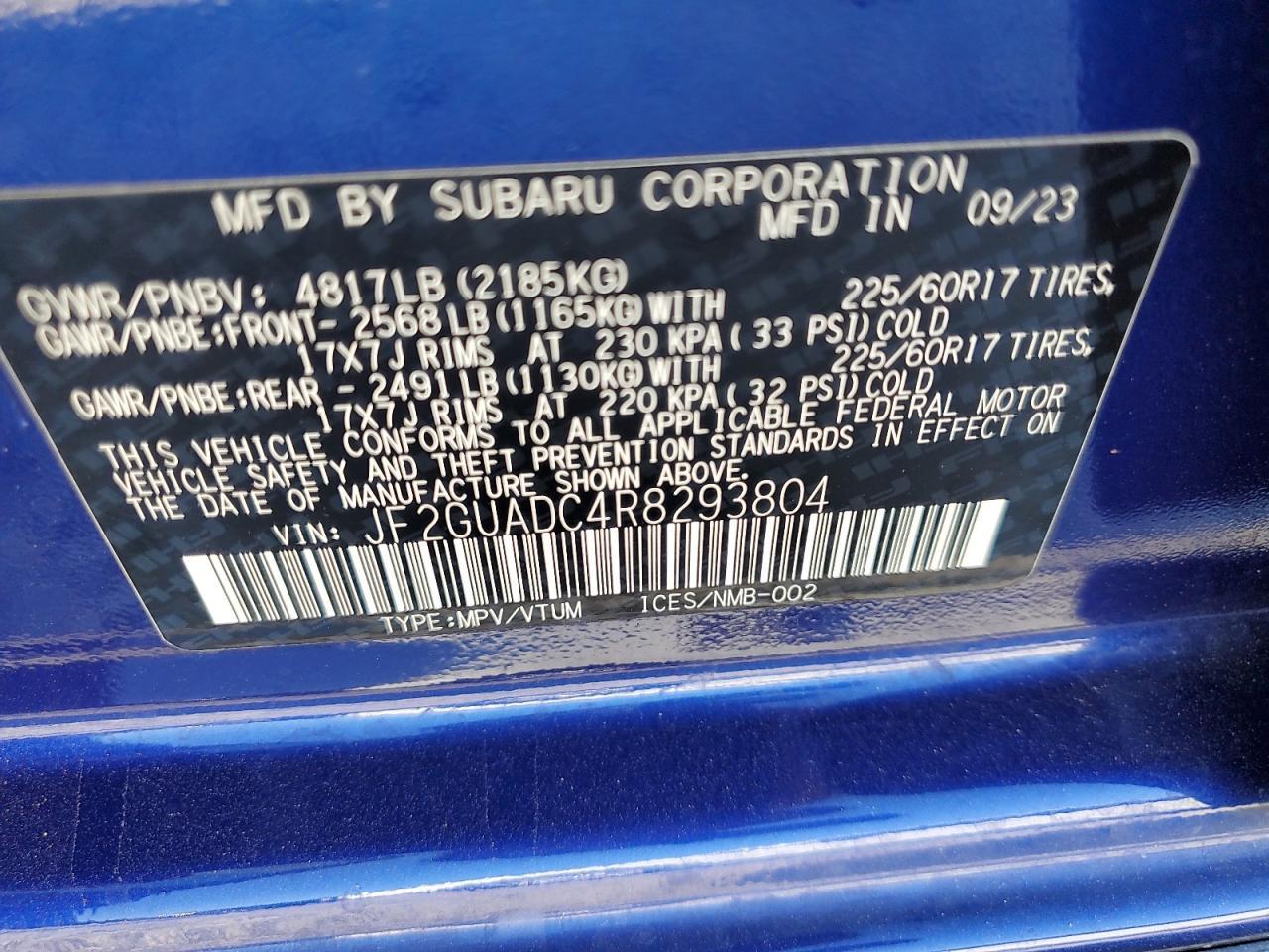 2024 SUBARU Crosstrek