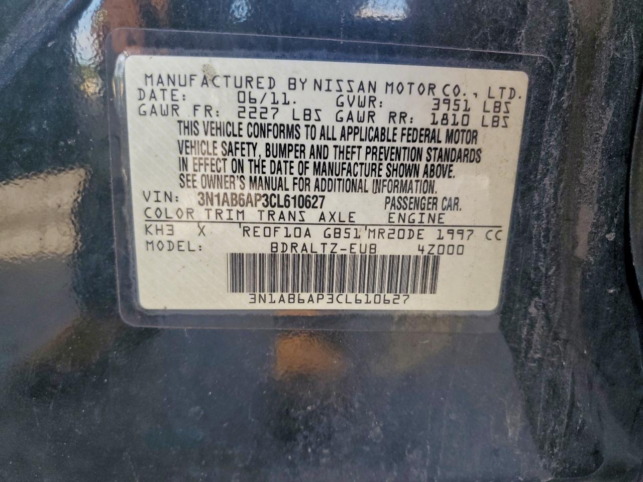 2012 NISSAN SENTRA