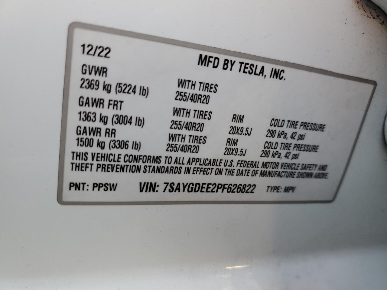 2023 TESLA MODEL Y