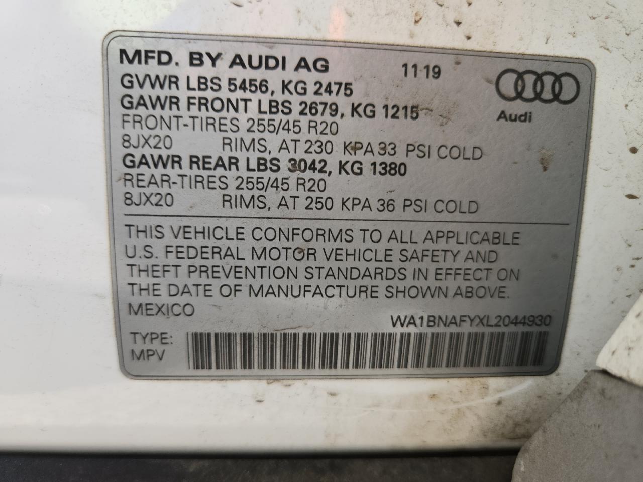 2020 AUDI Q5
