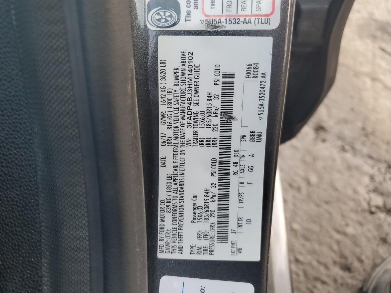 2017 FORD Fiesta