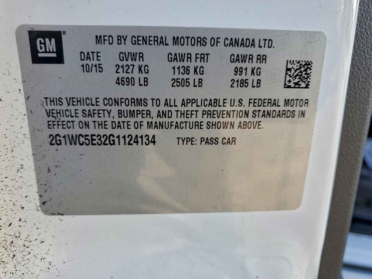 2016 CHEVROLET Impala Limited