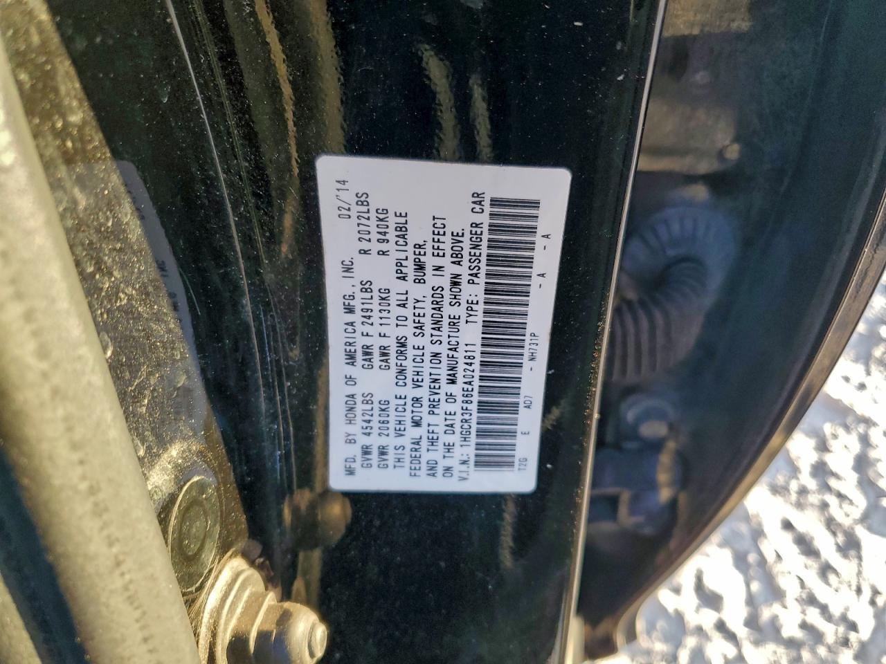 2014 HONDA ACCORD