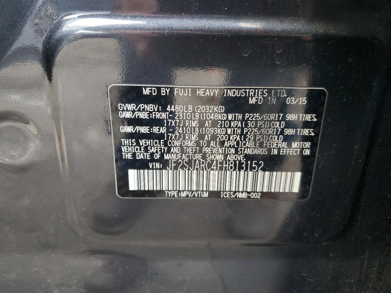 2015 SUBARU FORESTER